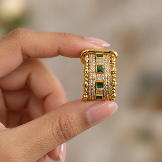 Emerald Fivefold Ring