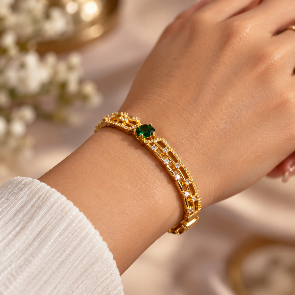 Emerald Royale Bangle Bracelet