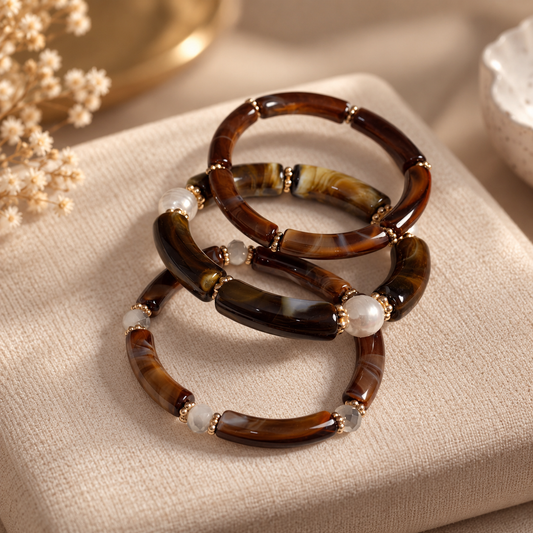 Amber Luxe Acrylic Bracelet