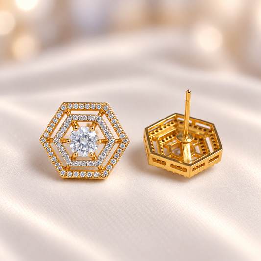 Royal Hexa Radiance Studs