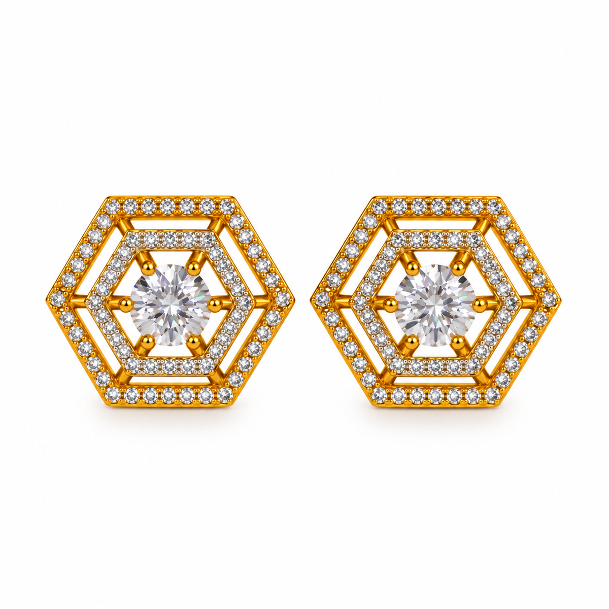 Royal Hexa Radiance Studs