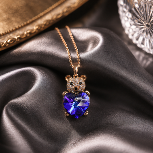 Mystic Blue Heart Pendant