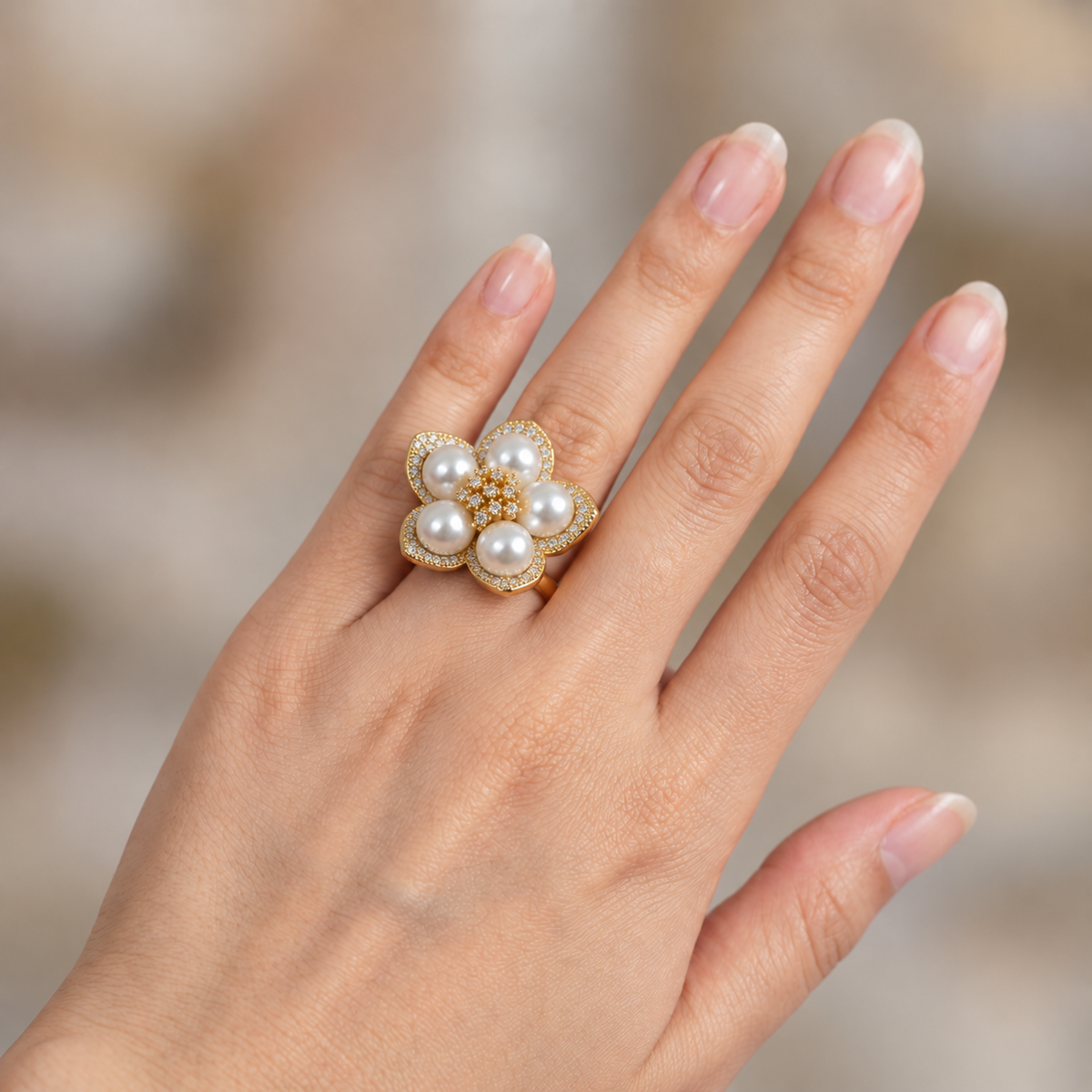 Pearl Blossom Ring