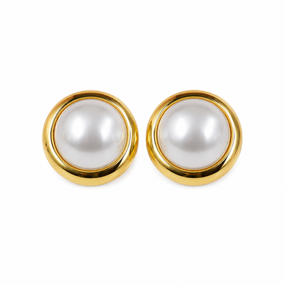 Lustrous Pearl Stud Earrings