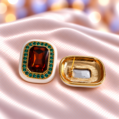 Amber Royal Studs Earrings