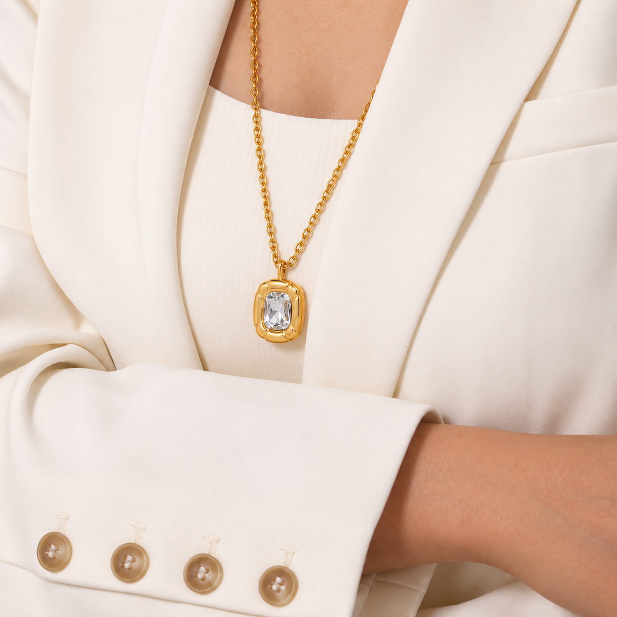 Aurelia Crystal Necklace Earrings Set