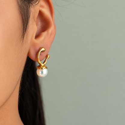 Pearl Halo Hoops