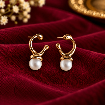 Pearl Halo Hoops