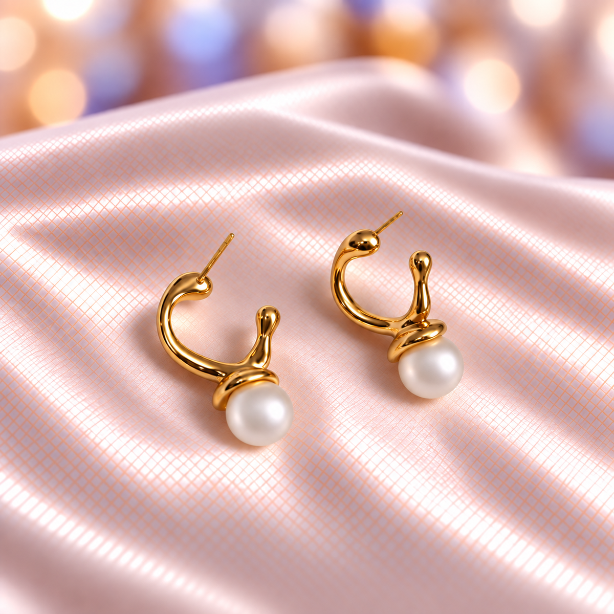 Pearl Halo Hoops