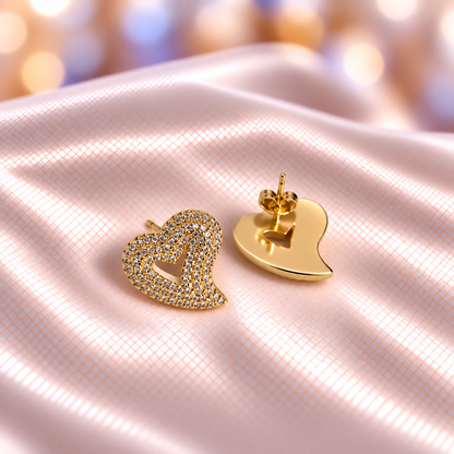 Celeste Heart Zircon Earrings