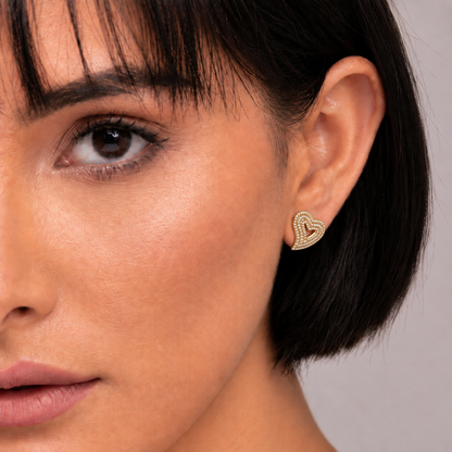 Celeste Heart Zircon Earrings