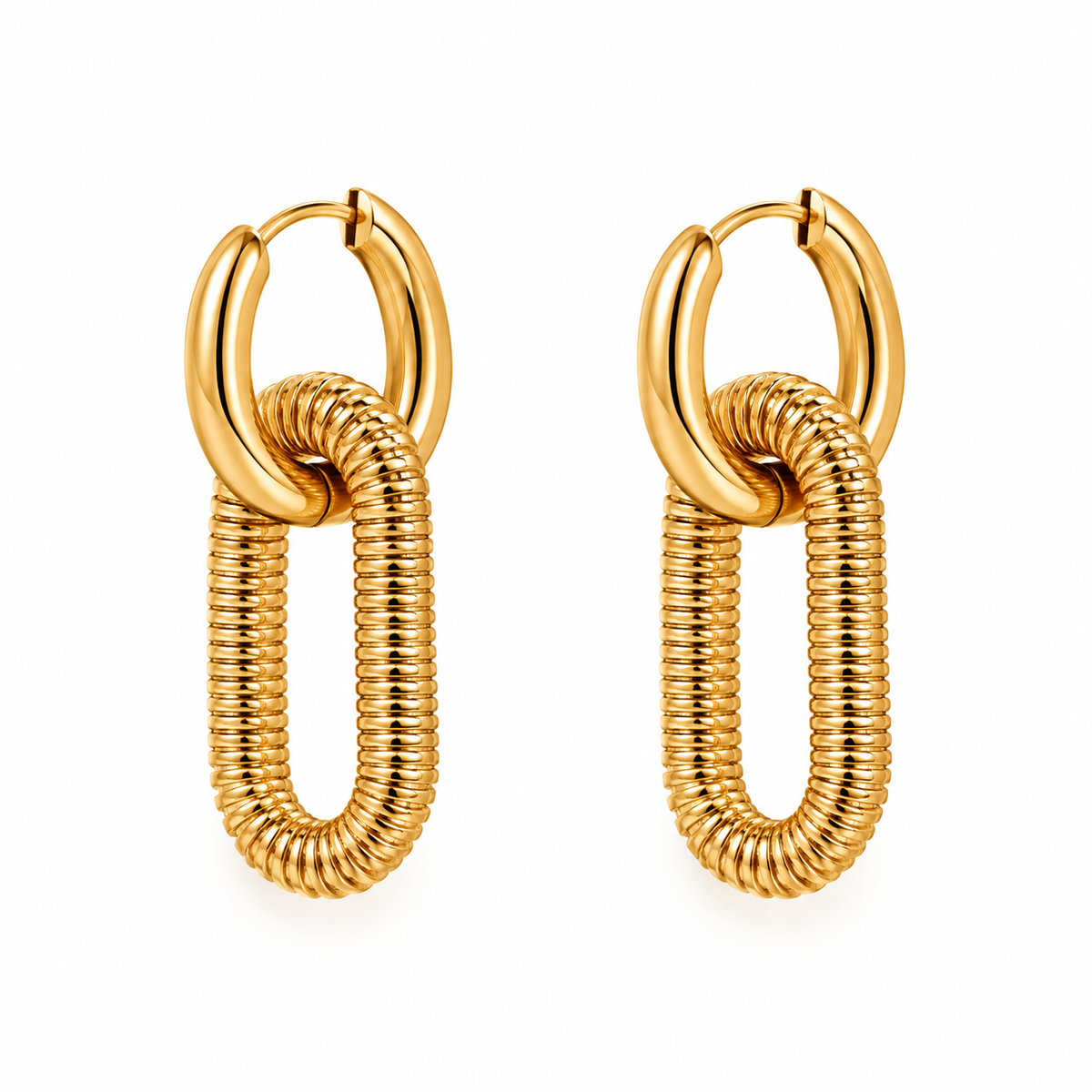 Aurelia Link Hoop Earrings