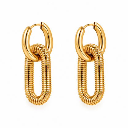 Aurelia Link Hoop Earrings