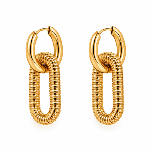 Aurelia Link Hoop Earrings