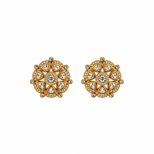 Aurelia Floral Zircon Stud Earrings