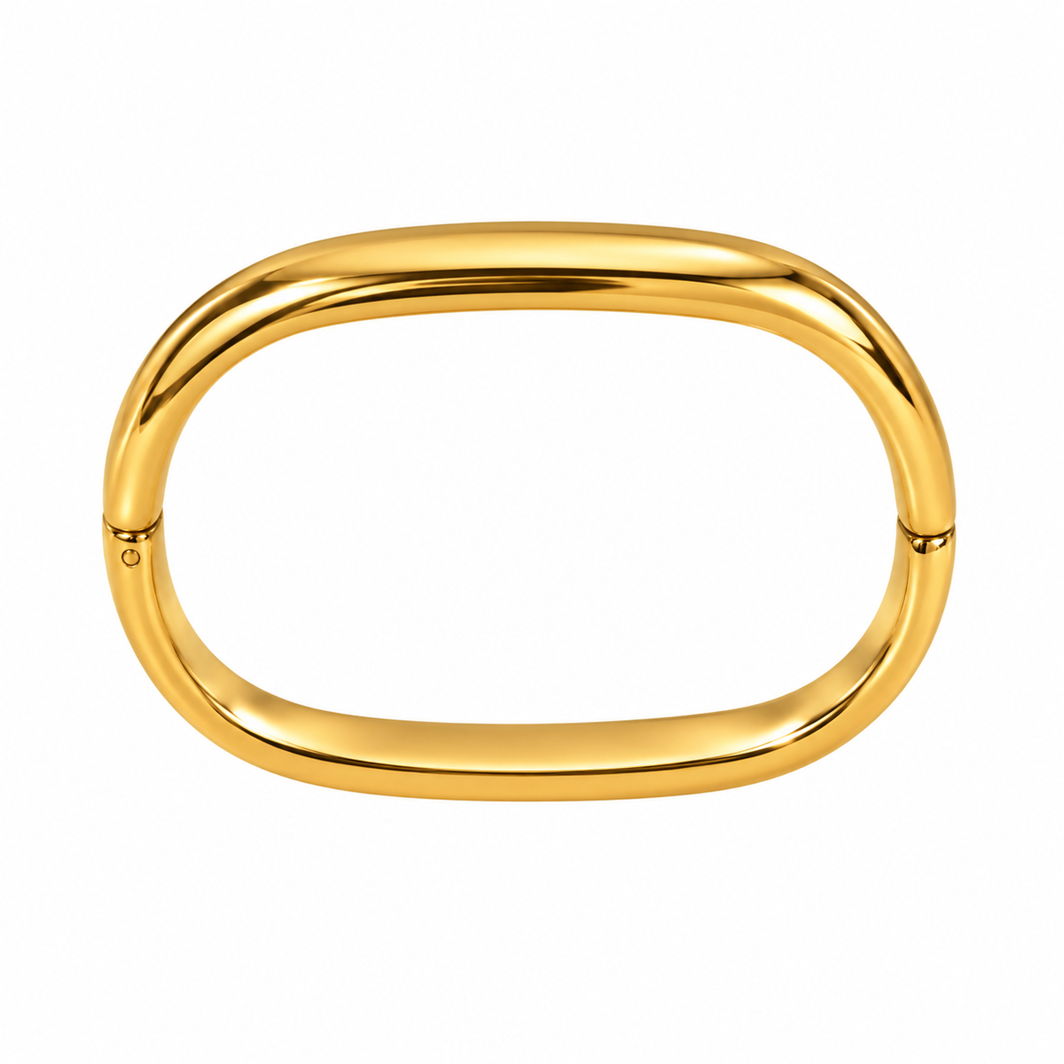 Sculpted Oval Gold Cuff