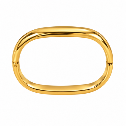 Sculpted Oval Gold Cuff