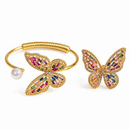 Butterfly Garden Bracelet & Ring Set