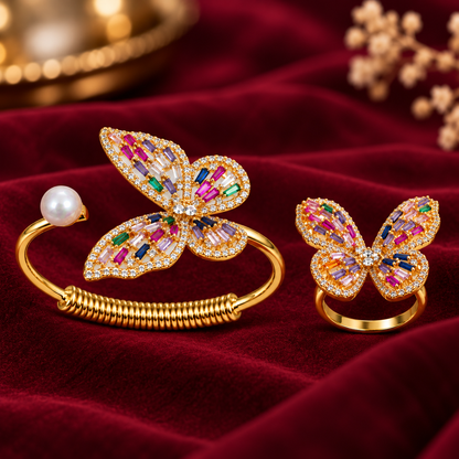 Butterfly Garden Bracelet & Ring Set