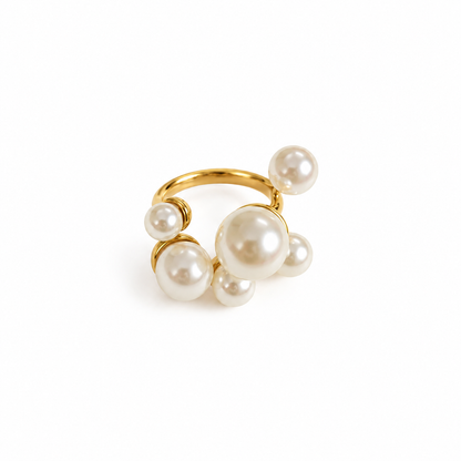 Pearl Cluster Statement Ring