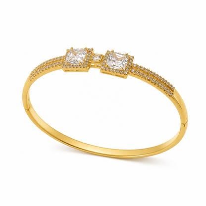 Double Square Bangle Bracelet