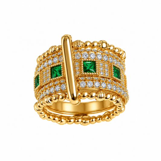 Emerald Fivefold Ring