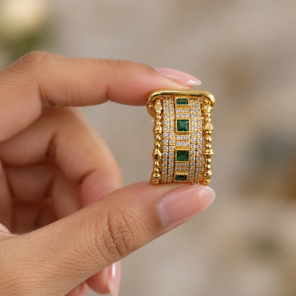 Emerald Fivefold Ring