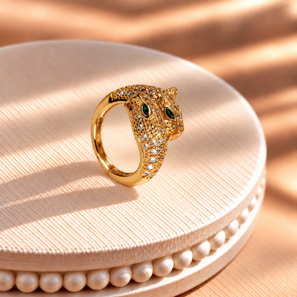 Emerald Panther Luxe Ring