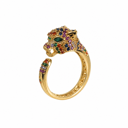 Rainbow Panther Ring