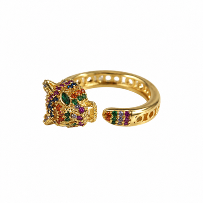 Rainbow Panther Ring
