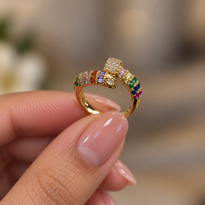 Rainbow Serpent Ring