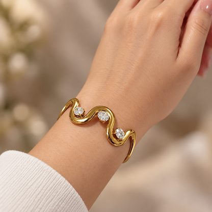 Golden Serpentine Zircon Bracelet