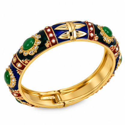 Royal Emerald Enamel Heritage Bracelet