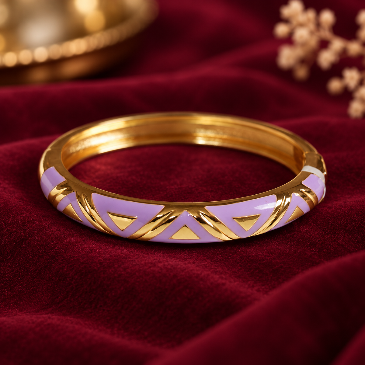 Lavender Royale Enamel Bangle