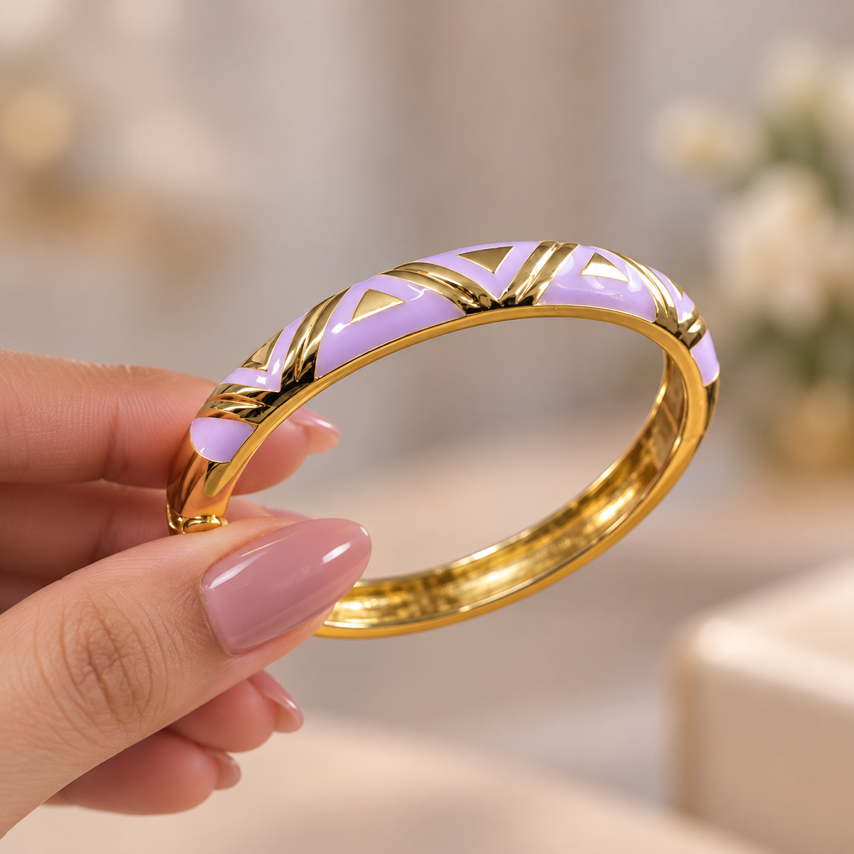 Lavender Royale Enamel Bangle