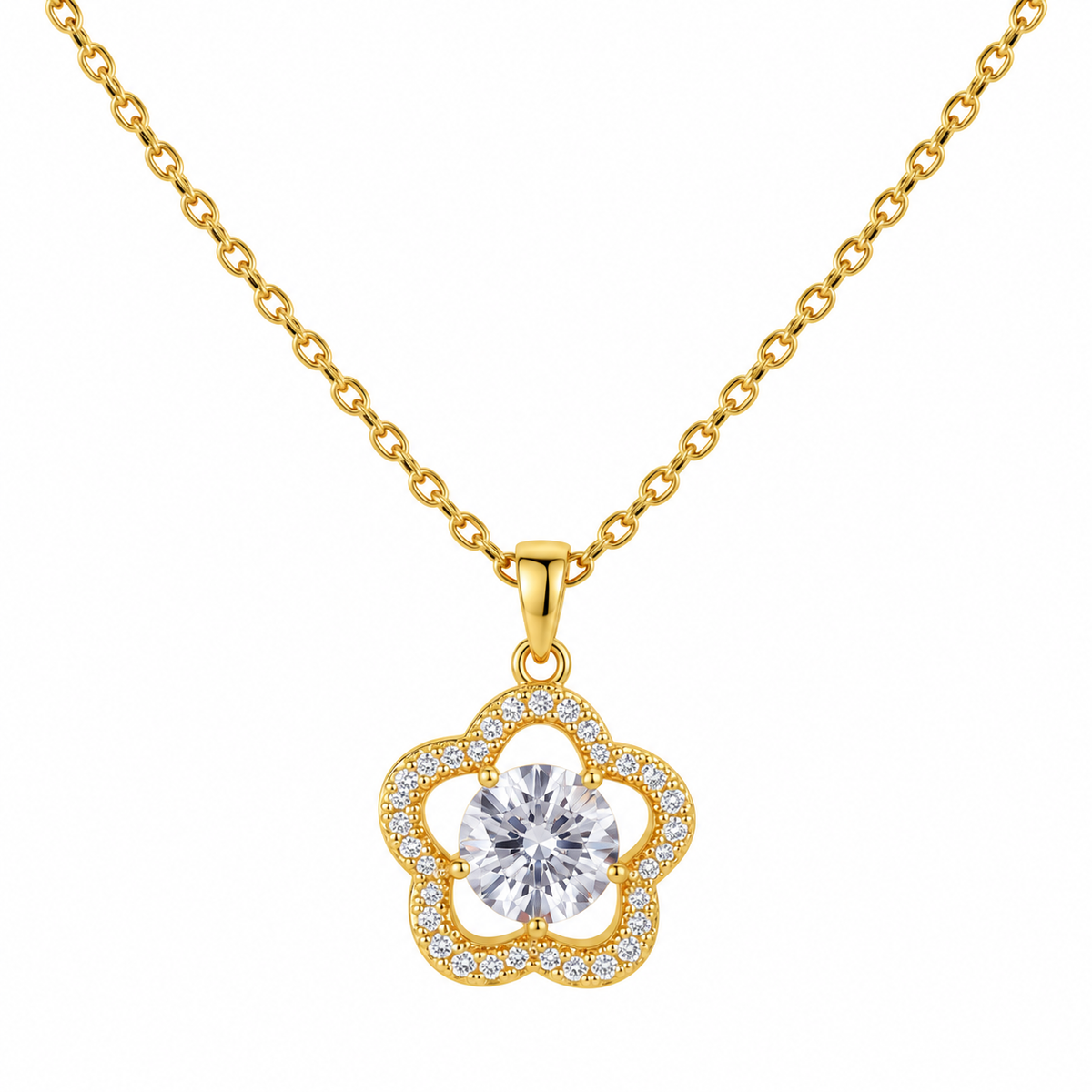 Celestial Bloom Zircon Necklace