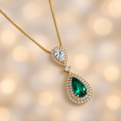 Emerald Elegance Jewellery Set