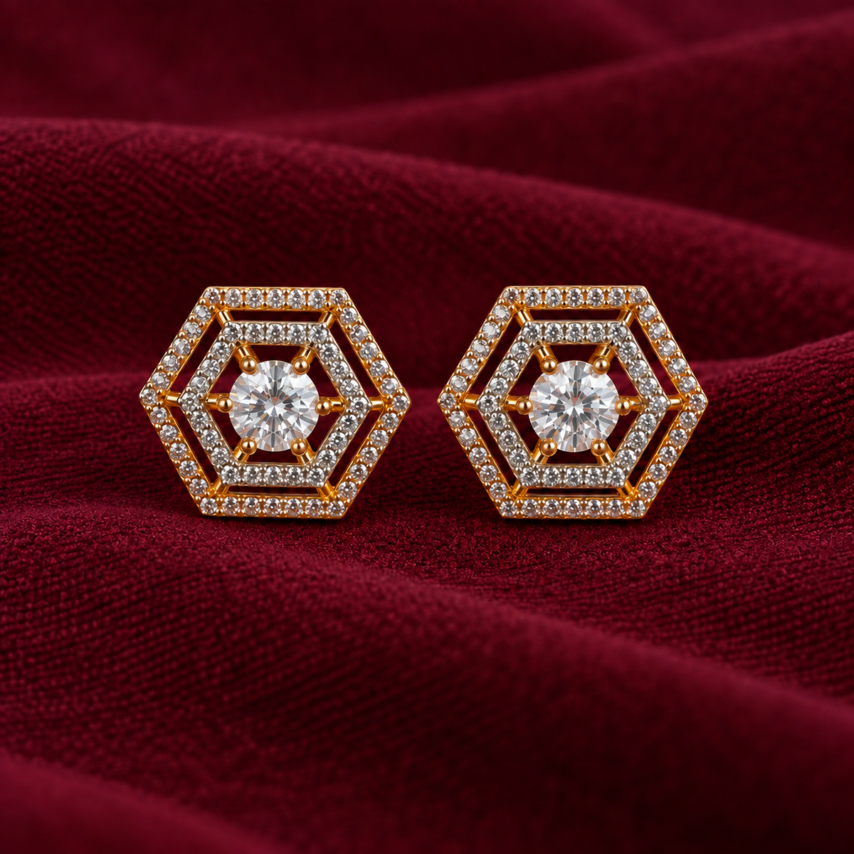 Royal Hexa Radiance Studs