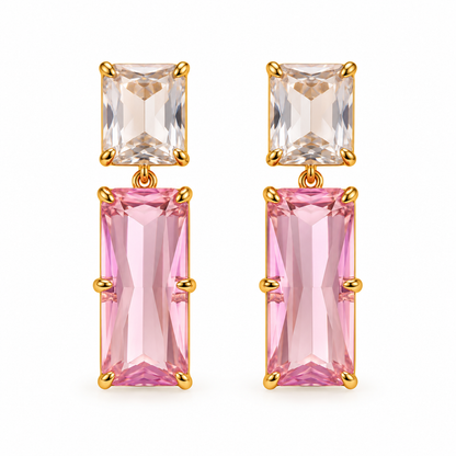 Blush Crystal Duo Earrings