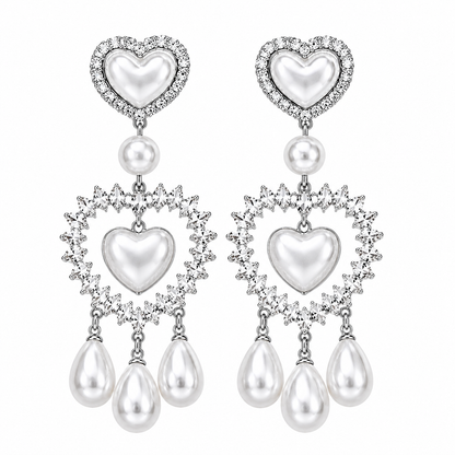 Pearl Love Cascade Earrings