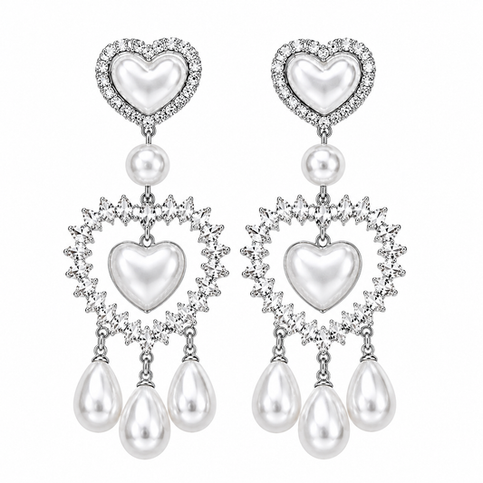 Pearl Love Cascade Earrings