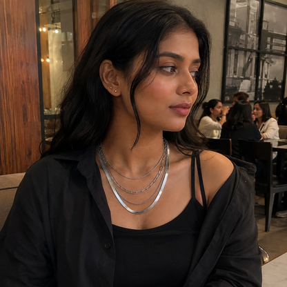 Midnight Layered Chain Necklace
