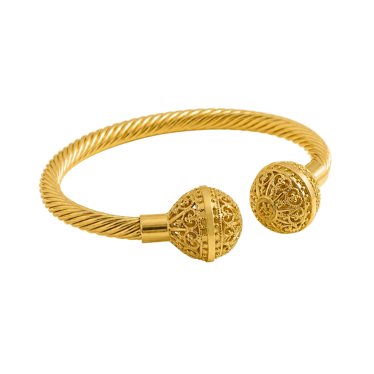 Ornate Crown Bangle