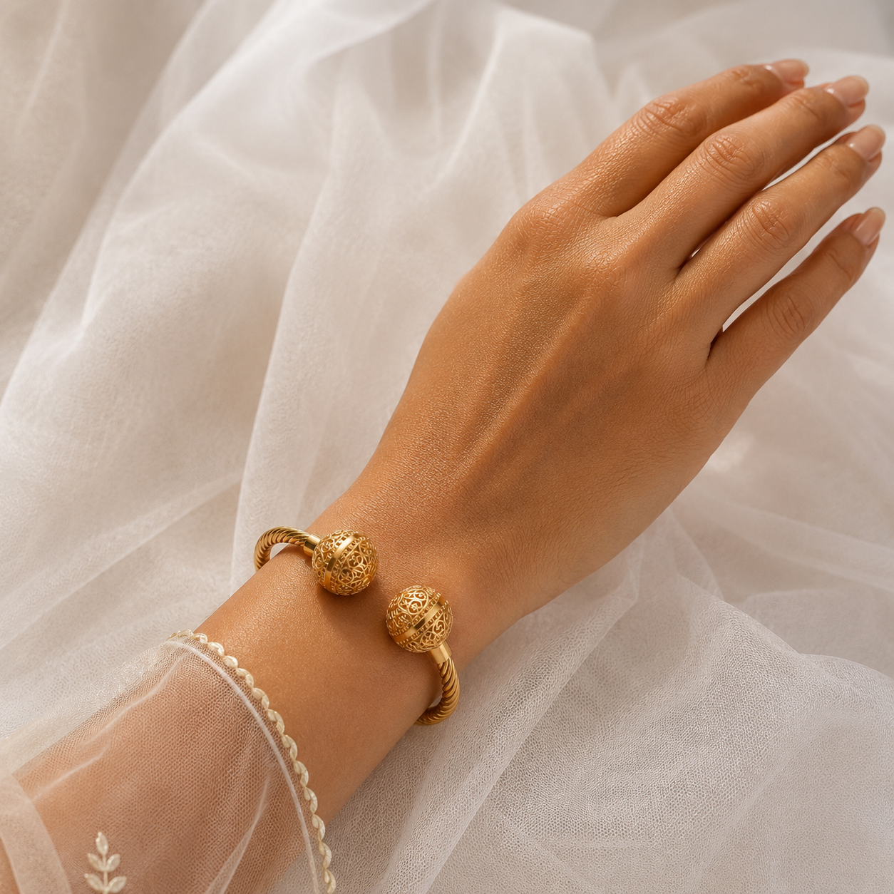 Ornate Crown Bangle