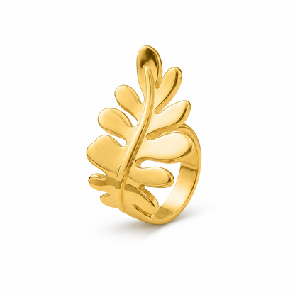 Golden Leaf Ring