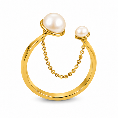 Celeste Dual Pearl Ring