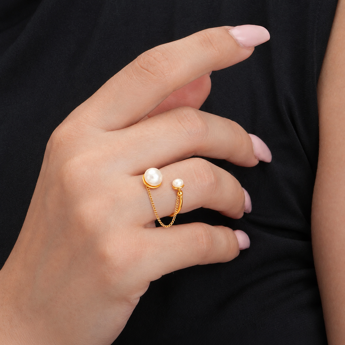 Celeste Dual Pearl Ring
