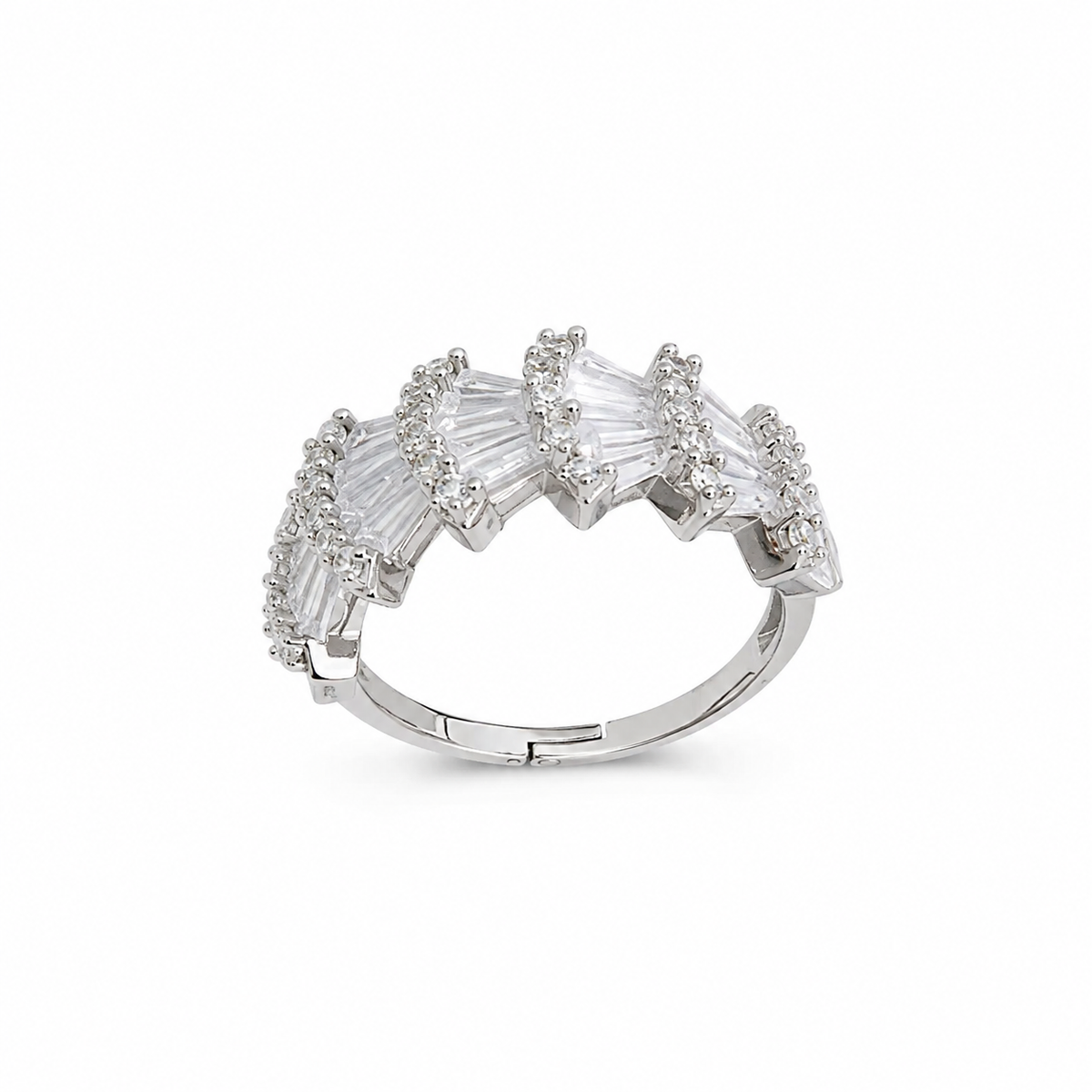 Radiant Silver Adjustable Ring