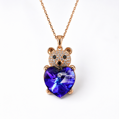 Mystic Blue Heart Pendant