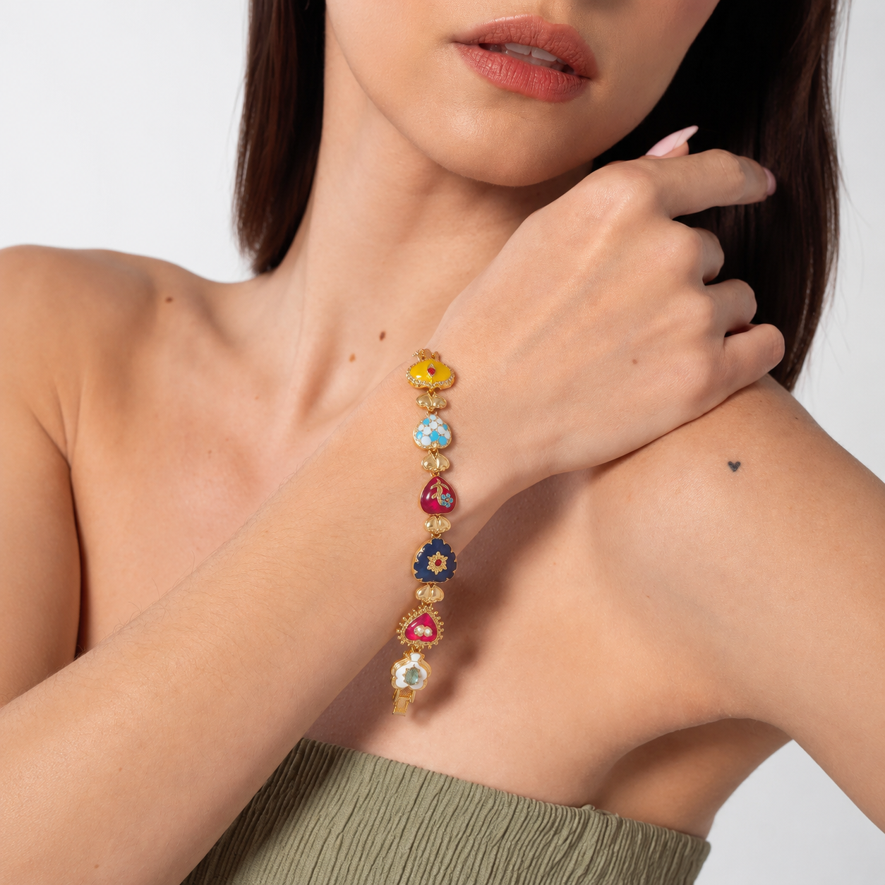 Royal Enamel Charm Bracelet